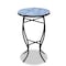 Baxton Studio Gaenor ModernBlack Metal and Blue Glass Plant Stand 193-12108-ZORO - alternate 2